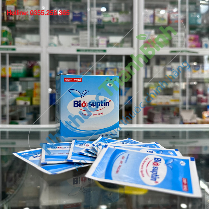 Thuốc Biosuptin xanh hỗ trợ giảm rối loạn tiêu hóa đầy bụng khó tiêu