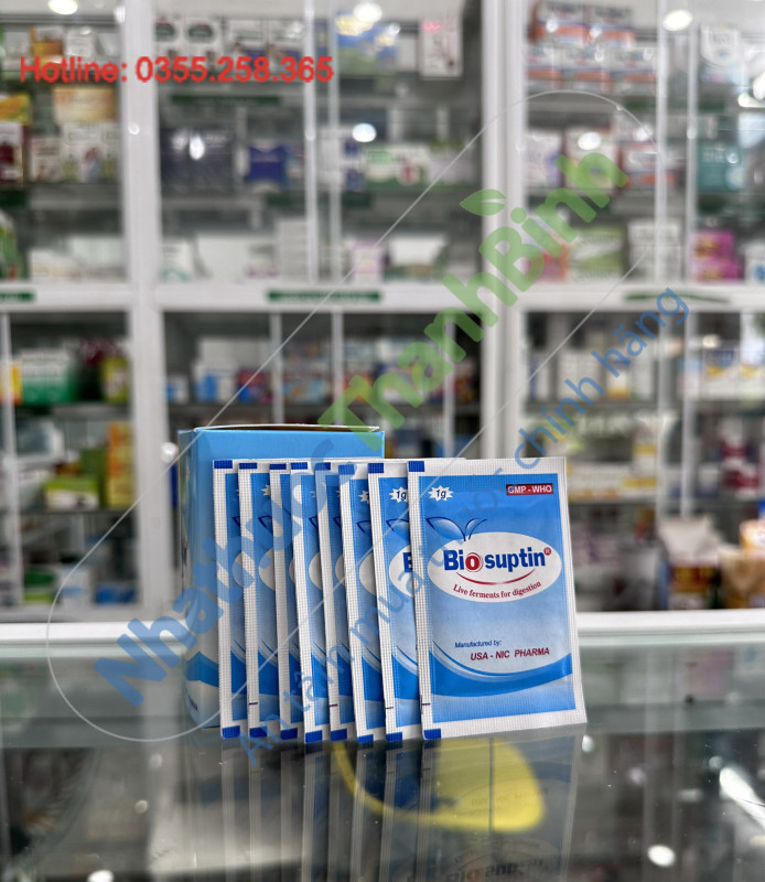 Thuốc Biosuptin xanh hỗ trợ giảm rối loạn tiêu hóa đầy bụng khó tiêu