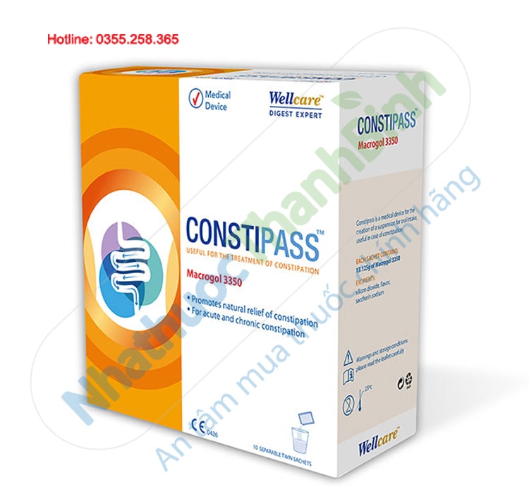 Bột nhuận tràng Constipass Wellcare