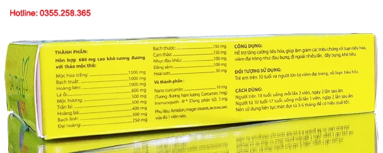 Thực phẩm bảo vệ sức khỏe Đại Tràng Paris hộp 30 viên