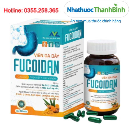 Viên Dạ Dày Fucoidan hỗ trợ giảm nguy cơ viêm loét dạ dày tá tràng