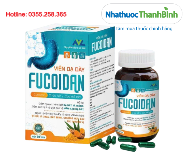 Viên dạ dày Fucoidan hỗ trợ giảm acid dịch vị và bảo vệ niêm mạc dạ dày