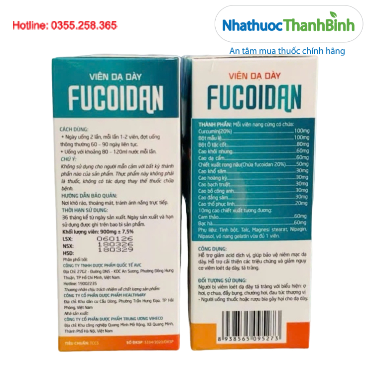 Mua viên dạ dày Fucoidan chính hãng tại Nhà thuốc Thanh Bình