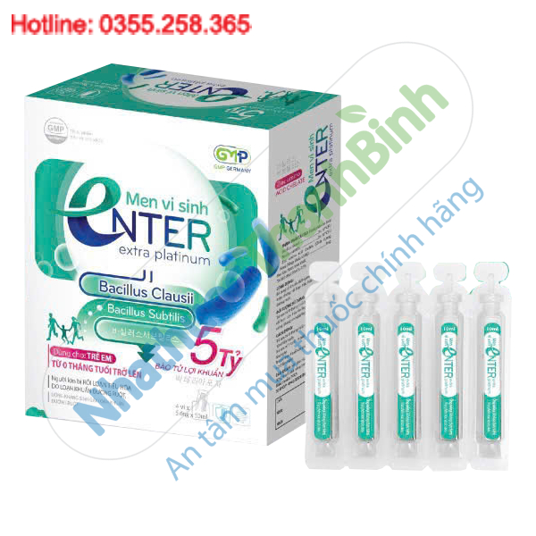 Men vi sinh Enter Extra Platinum hỗ trợ tiêu hóa cho trẻ em và người lớn
