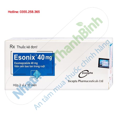 Thuốc Esonix 40mg điều trị trào ngược dạ dày thực quản