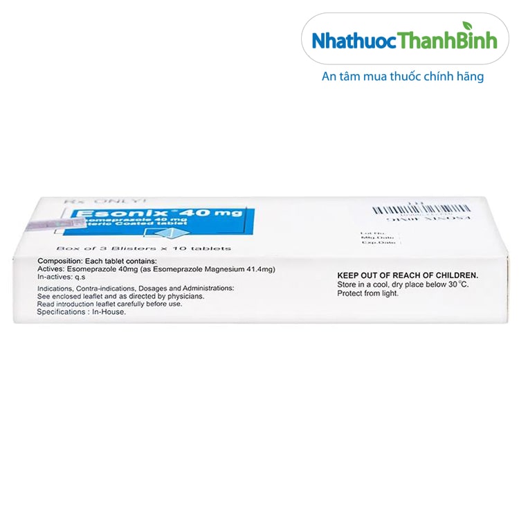 Mua thuốc Esonix 40mg chính hãng tại Nhà thuốc Thanh Bình