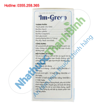 Im - Green bổ sung lợi khuẩn đường ruột giảm rối loạn tiêu hóa