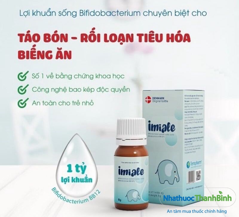Imiale bổ sung một tỉ lợi khuẩn giúp cải thiện tiêu hóa và biếng ăn ở trẻ nhỏ