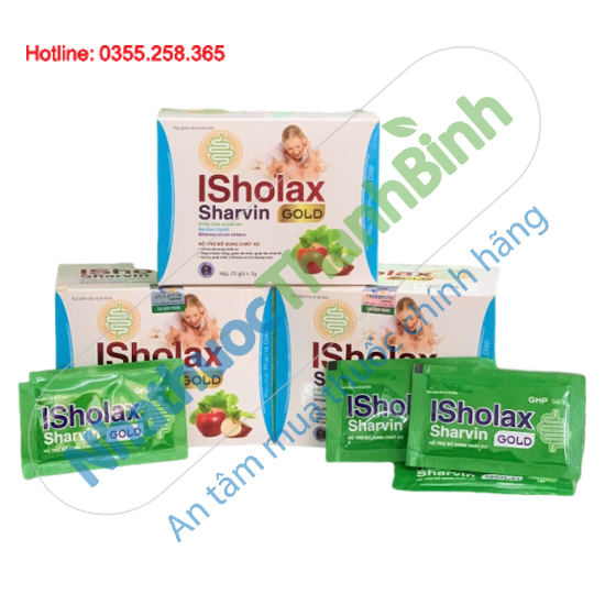ISholax Sharvin GOLD Chất xơ hòa tan giúp giảm táo bón cải thiện tiêu hóa