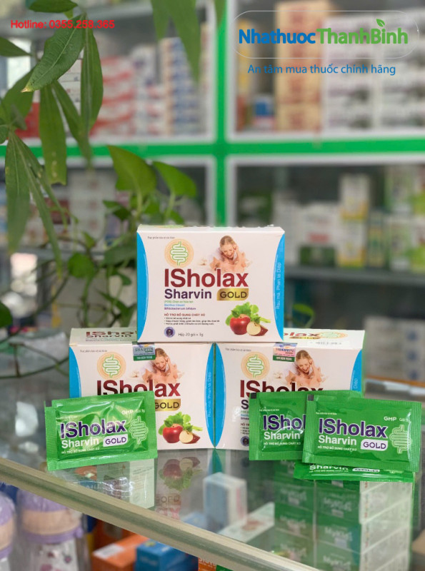 ISholax Sharvin GOLD chất xơ hòa tan hỗ trợ giảm táo bón