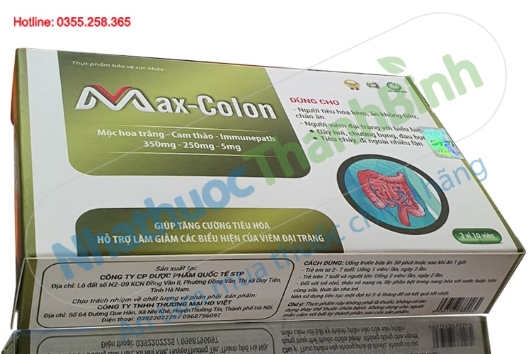 TPCN Max-colon hỗ trợ điều trị viêm đại tràng