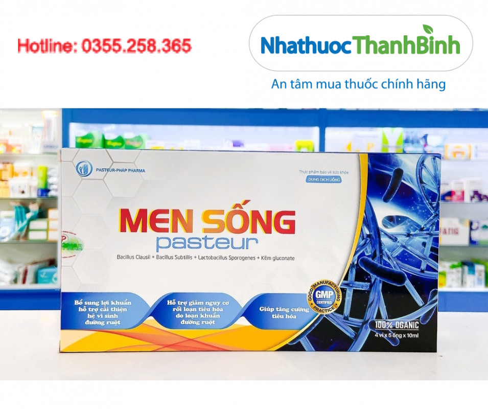 Mua men sống Pasteur chính hãng tại Nhà thuốc Thanh Bình