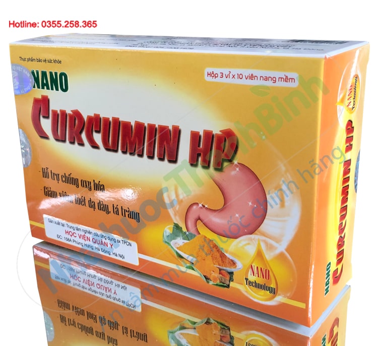 Viên uống Nano Curcumin HP Học Viện Quân Y hộp 30 viên
