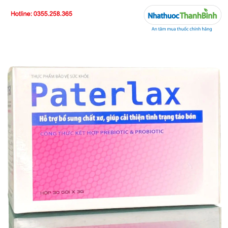 Paterlax bổ sung chất xơ FOS và lợi khuẩn hỗ trợ giảm táo bón