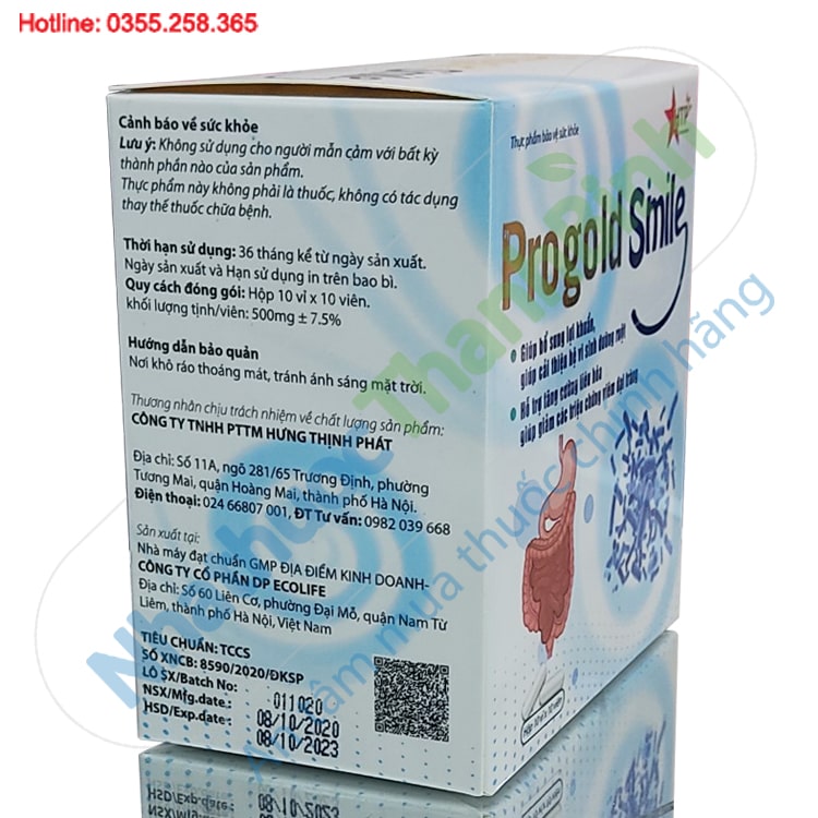Progold Smile hỗ trợ điều trị viêm đại tràng