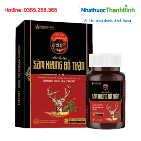 Viên tiểu đêm Sâm Nhung Bổ Thận Hudson Life hỗ trợ giảm tiểu đêm tiểu nhiều lần