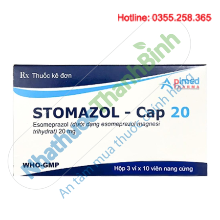 Thuốc Stomazol - Cap 20 điều trị viêm thực quản trào ngược dạ dày