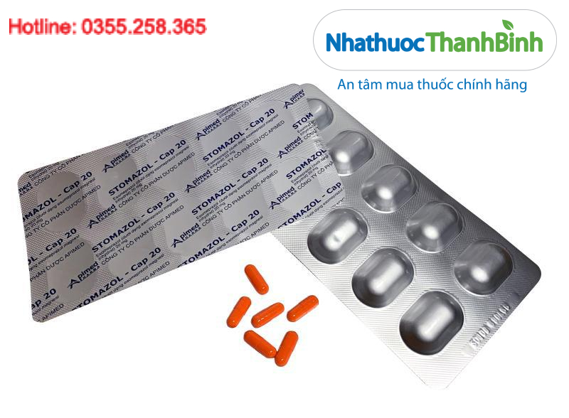 thuốc stomazol cap 20 được sử dụng trong điều trị viêm thực quản, trào ngược dạ dày - thực quản