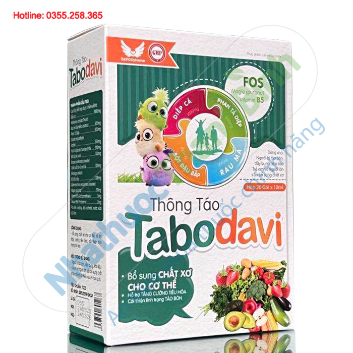 Thông táo Tabodavi dùng tốt cho cả trẻ em và người lớn