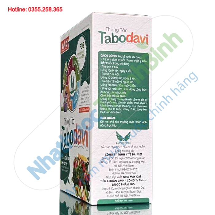 Thông táo Tabodavi giúp cải thiện tình trạng táo bón hiệu quả