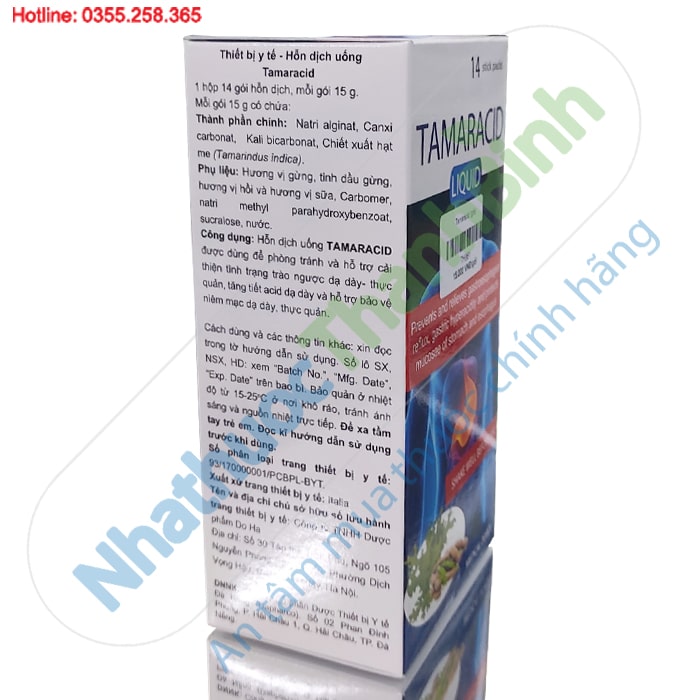 Tamaracid Liquid bảo vệ niêm mạc dạ dày, thực quản
