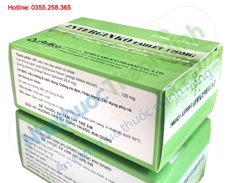 Thuốc Interginko Tablet 120mg hộp 100 viên