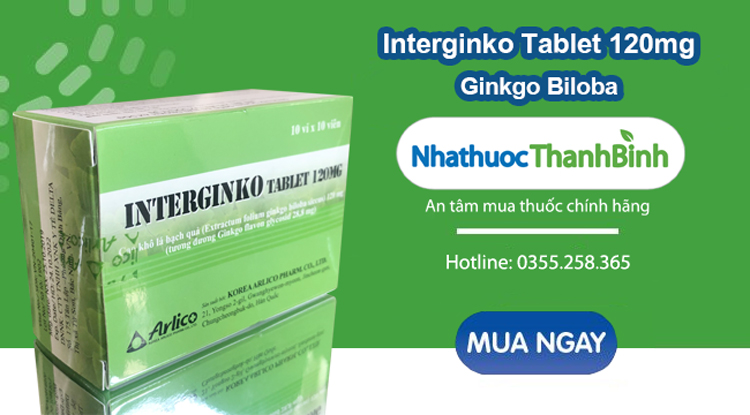 Mua thuốc Interginko Tablet 120mg chính hãng tại Nhà thuốc Thanh Bình