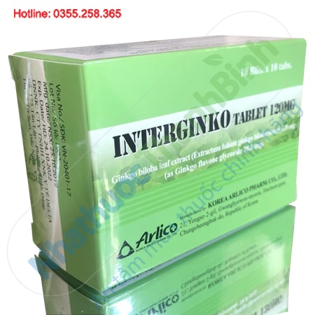 Thuốc Interginko Tablet 120mg Hàn Quốc