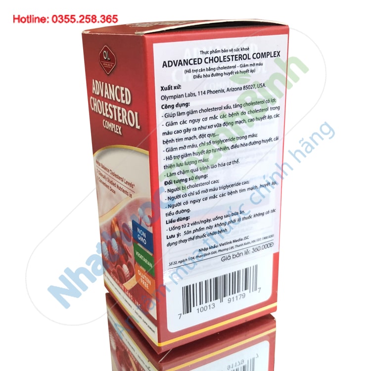 Viên uống Advanced Cholesterol Complex Olympian Labs hộp 30 viên
