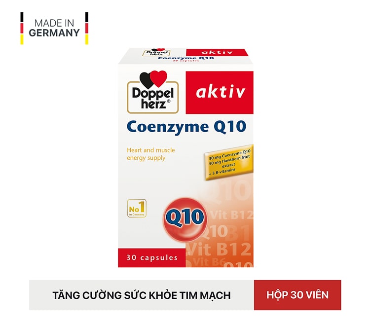 Viên uống Coenzyme Q10 Doppelherz giúp hỗ trợ điều hòa huyết áp