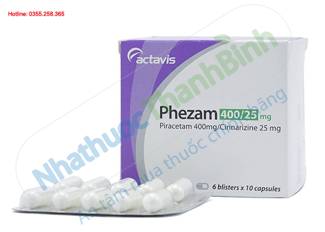 Phezam 400mg/25mg - thuốc điều trị suy mạch máu não
