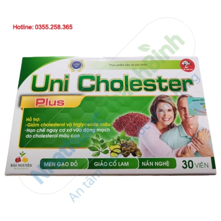 Uni Cholester Plus hỗ trợ kiểm soát ổn định mỡ máu
