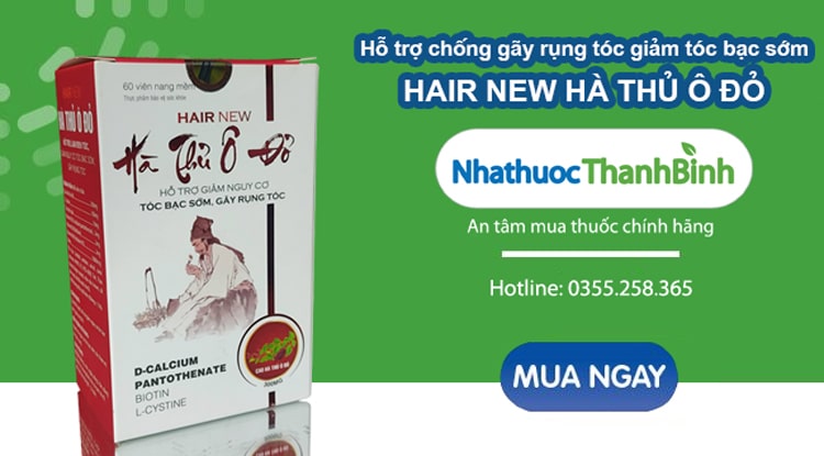 Mua Hair New Hà thủ ô đỏ chính hãng tại Nhà thuốc Thanh Bình