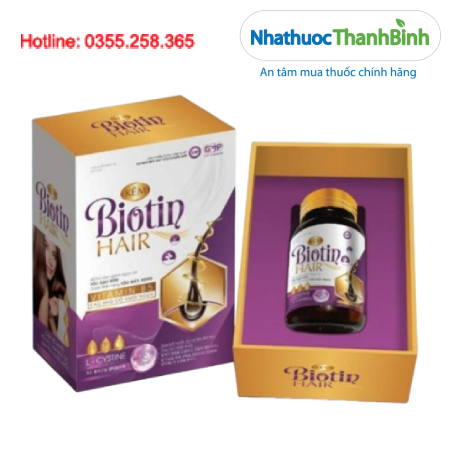Kẽm Biotin Hair Hỗ trợ giảm tóc gãy rụng, giúp tóc chắc khỏe