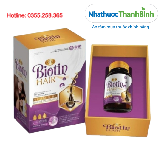 Kẽm Biotin HAIR hỗ trợ chăm sóc tóc và giảm tình trạng tóc gãy rụng