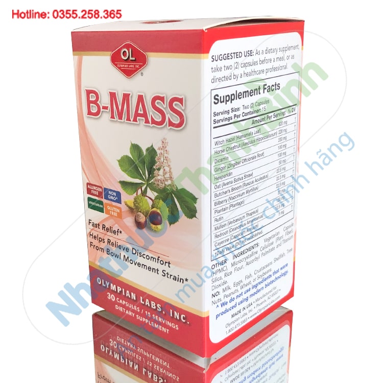 Viên uống B Mass hộp 30 viên Olympian Labs