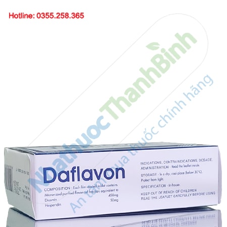 Thuốc Daflavon hộp 60 viên hỗ trợ điều trị bệnh trĩ