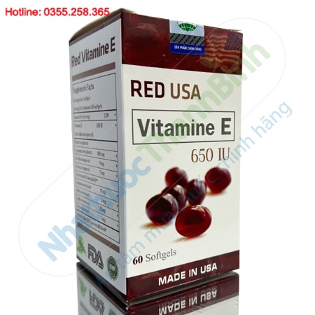 Red USA Vitamin E 650IU bổ sung vitamin E chống lão hóa