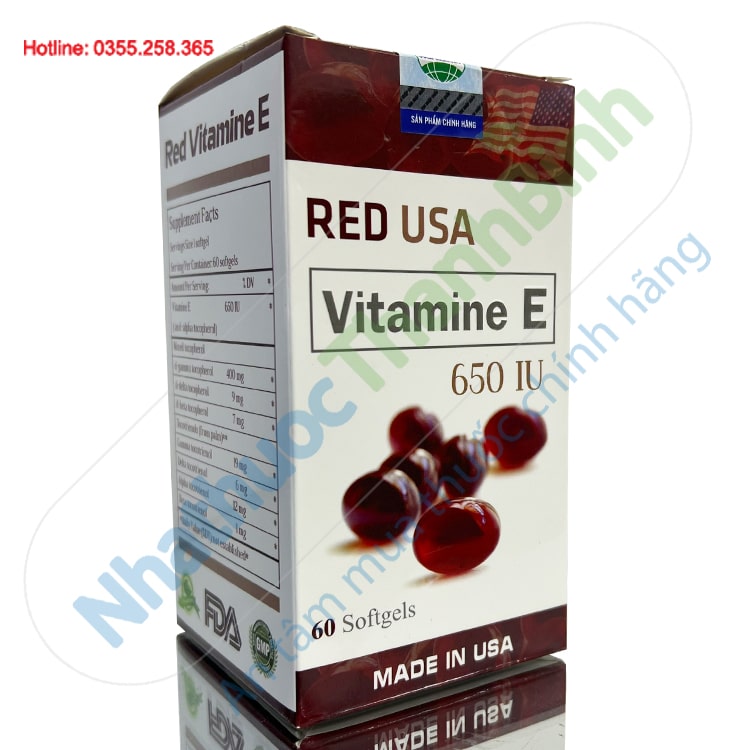 Viên uống vitamin e 650IU nhập khẩu Mỹ chính hãng