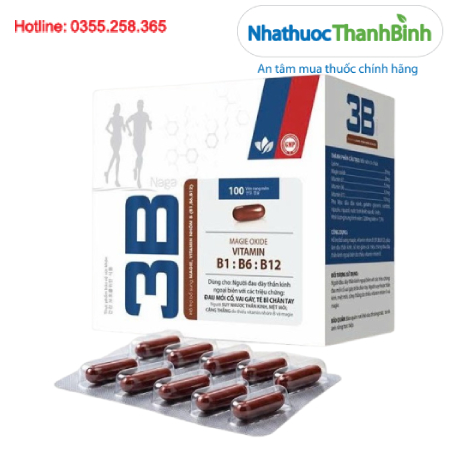 3B Naga hỗ trợ bổ sung Vitamin nhóm B nâng cao sức đề kháng giảm căng thẳng mệt mỏi