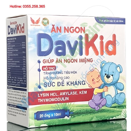 Ăn Ngon Davikid hỗ trợ tăng cường tiêu hóa và hấp thu cho bé