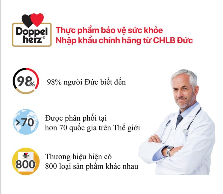 Belle Hairnakin là sản phẩm của thương hiệu Doppel herz - thương hiệu dược phẩm hàng đầu của Đức