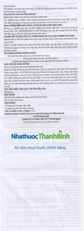 Hướng dẫn sử dụng Boncinco tờ 2