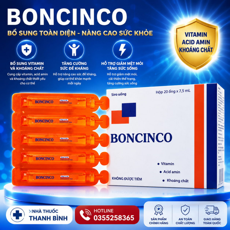 Mua thuốc Boncinco chính hãng tại Nhà thuốc Thanh Bình