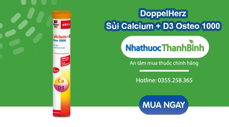 Mua Viên Sủi Doppel Herz Aktiv Calcium + D3 Osteo 1000 chính hãng Đức