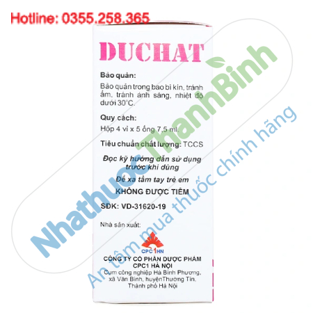 Thuốc Duchat điều trị và dự phòng thiếu vitamin acid amin thiết yếu