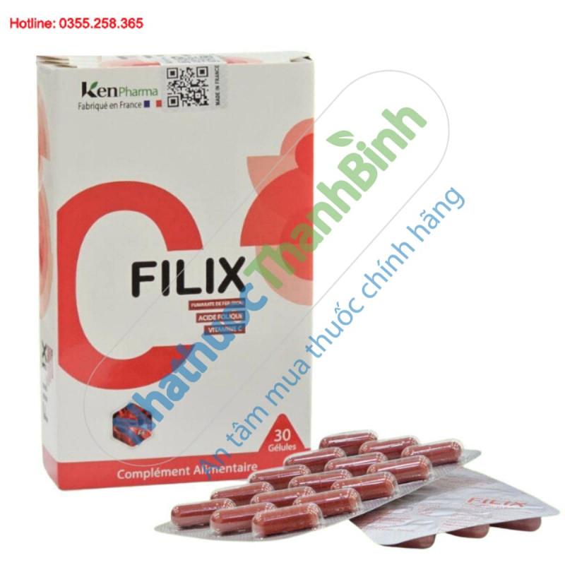 Filix Kenpharma chính hãng Pháp hỗ trợ giảm nguy cơ thiếu máu do thiếu sắt