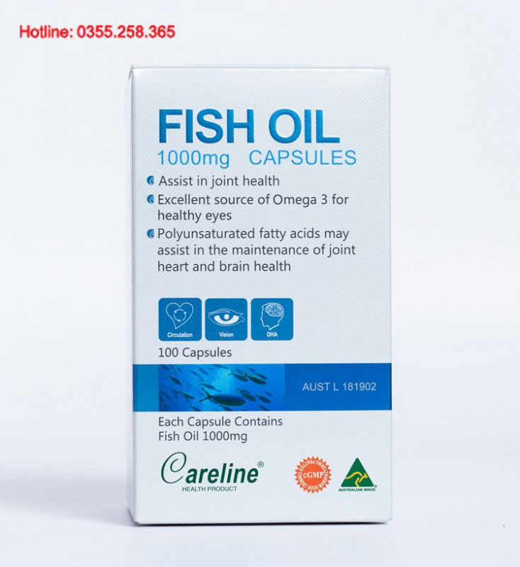Fish Oil (Salmon Oil) giúp bổ sung DHA cho não hỗ trợ cải thiện thị lực