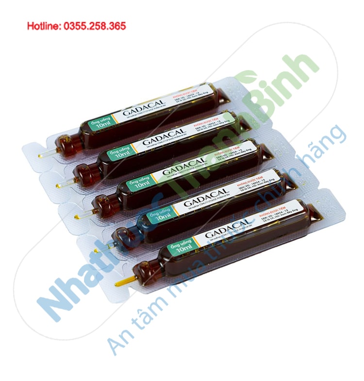 Dung dịch uống Gadacal hộp 20 ống x 10ml