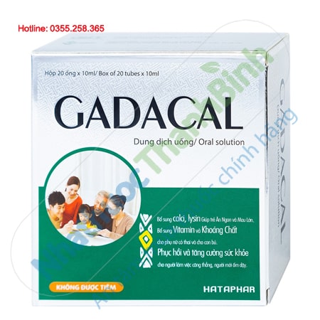 Thuốc Gadacal bổ sung canxi, Lysin và các viatmin cho bé